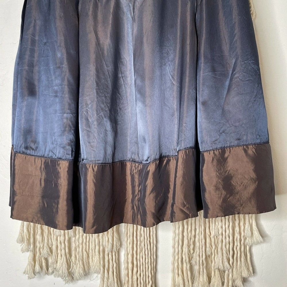 United Colors Of Benetton Blue and Brown Midi Skirt - Picture 5 of 12